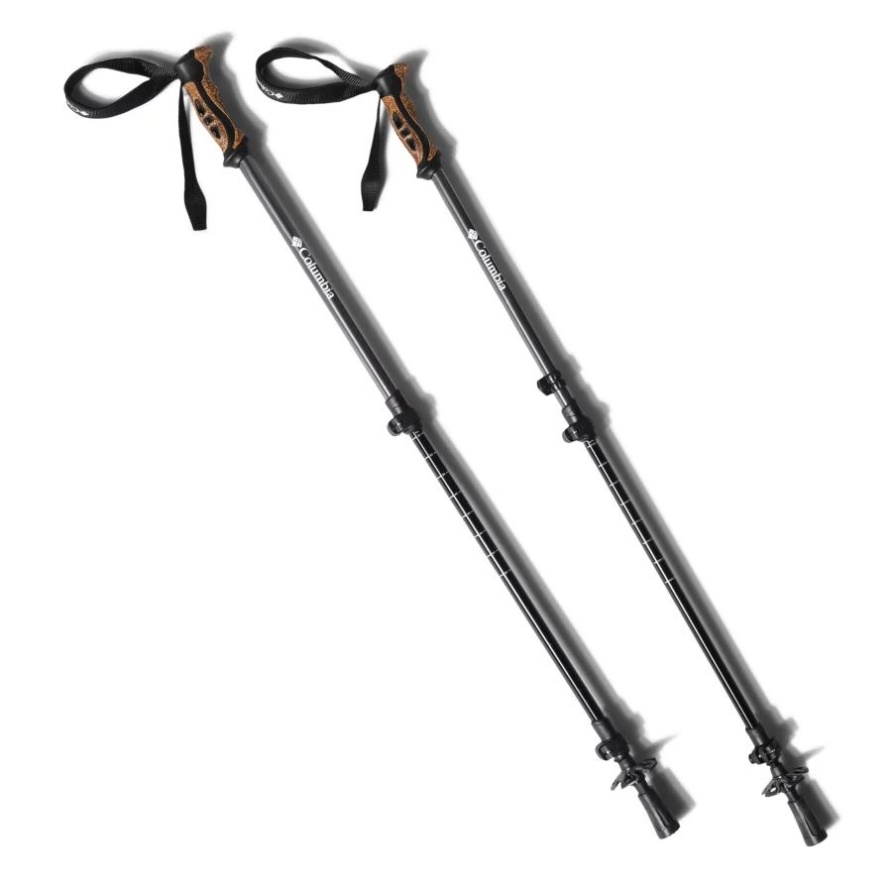 6160 Aluminium Trekkingstöcke 2er Pack Columbia Black