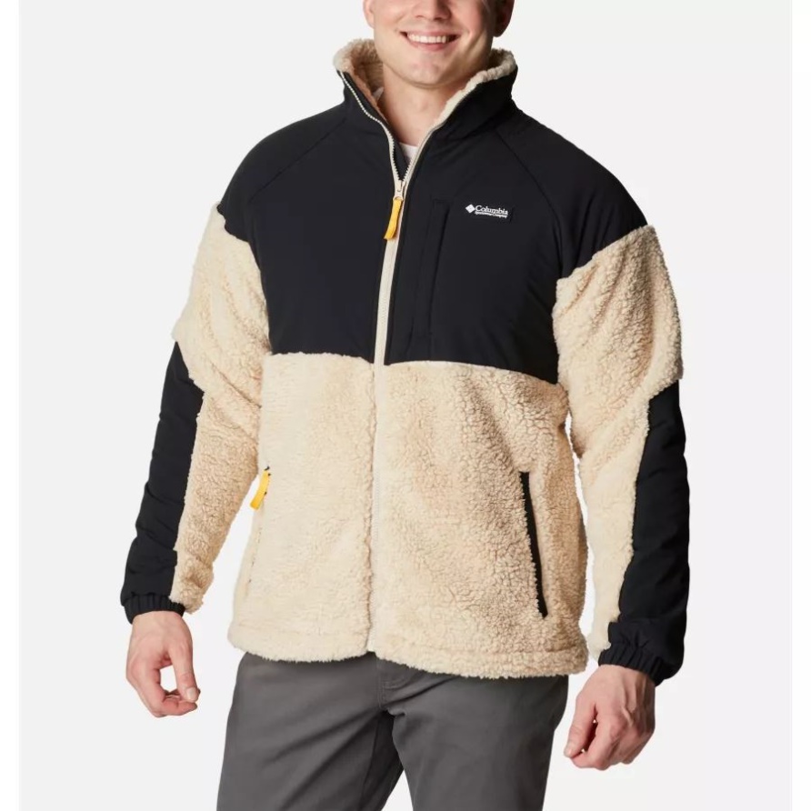 Ancient Fossil/Black Columbia Ballistic Ridge Fleece Mit Durchgehendem Reißverschluss Für Herren