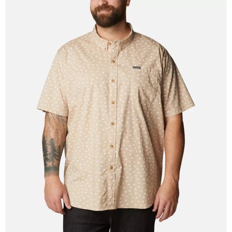 Ancient Fossil Camp Icon Columbia Herren Schnellfluss Kurzarmshirt Mit Aufdruck Groß