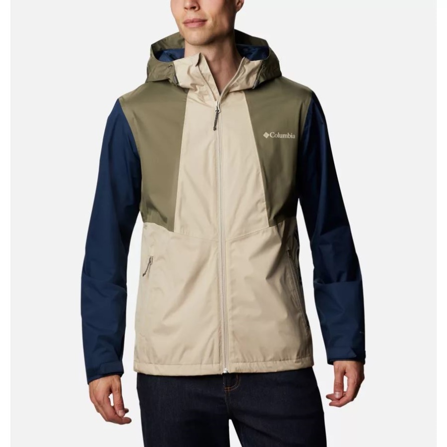 Ancient Fossil/Coll Navy/Stone Green Columbia Inner Limits II Wasserdichte Herrenjacke