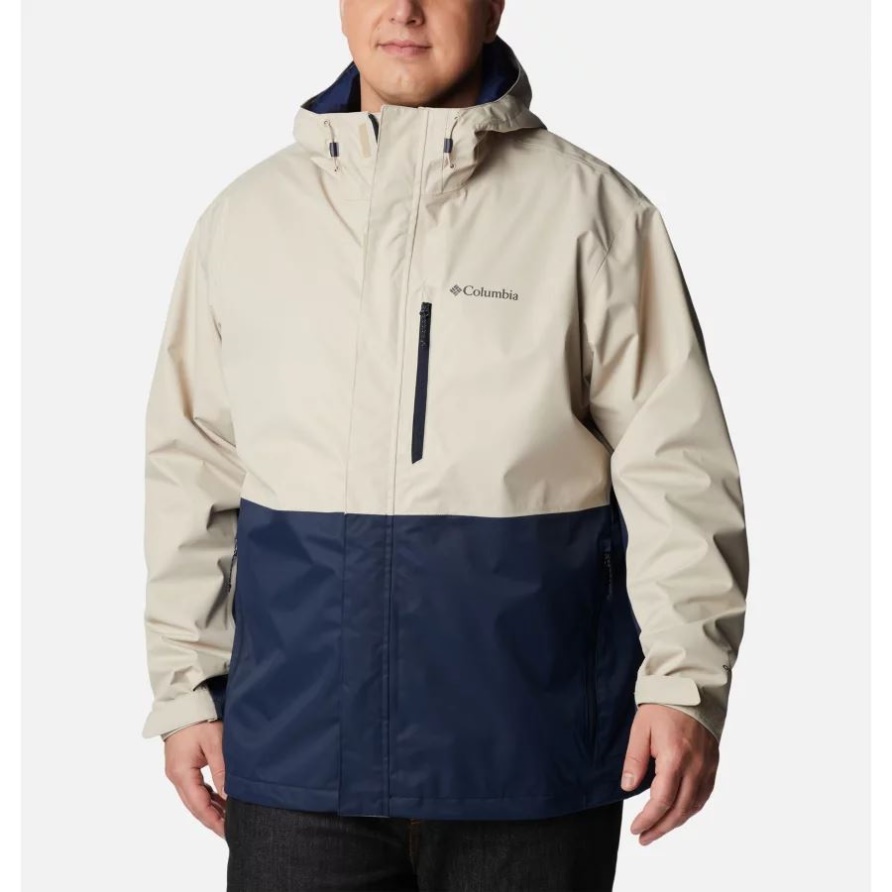 Ancient Fossil/College Navy Hikebound Regenjacke Für Herren Big Columbia