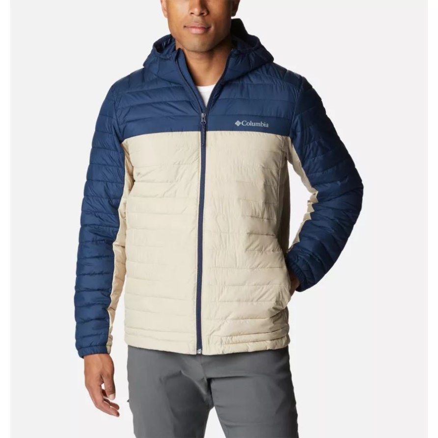 Ancient Fossil/College Navy Herren Silver Falls Kapuzenjacke Columbia