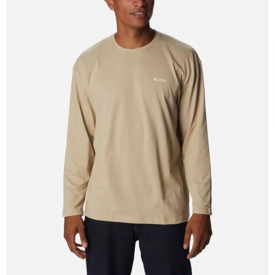 Altes Fossiles/columbia-schlucht-karte Csc Alpine Way Entspanntes Langärmliges T-shirt Für Männer Columbia