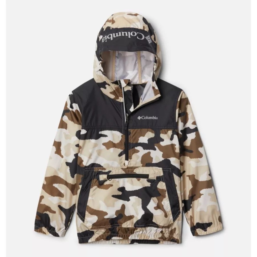 Ancient Fossil Trad Camo/Black Jugend Bloomingport Windbreaker Columbia