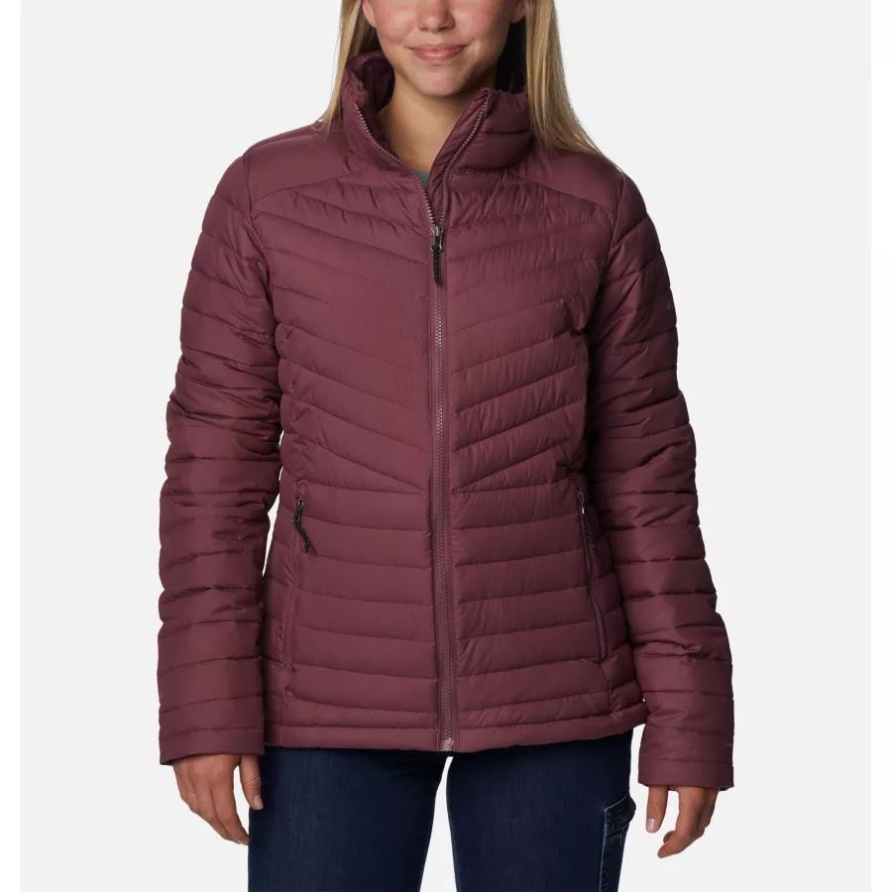 Antik Malvenfarbene Damenjacke Mit Schrägen Kanten Columbia