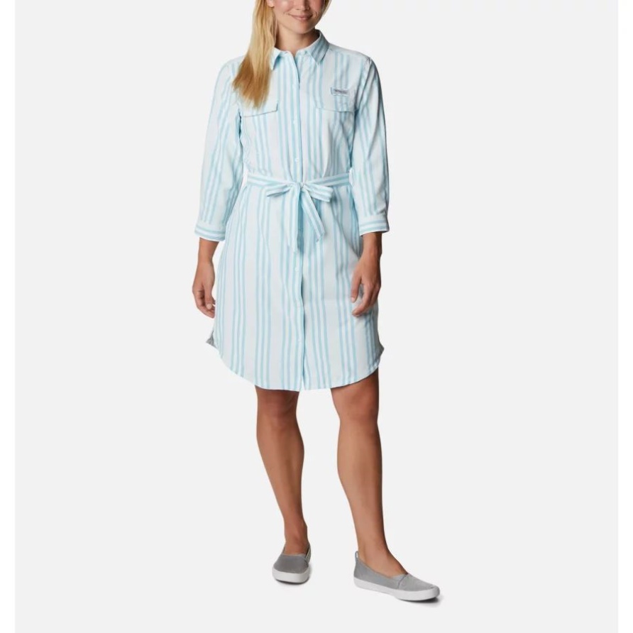 Atoll Stripe Columbia Pfg Sun Drifter Gewebtes Kleid Für Damen