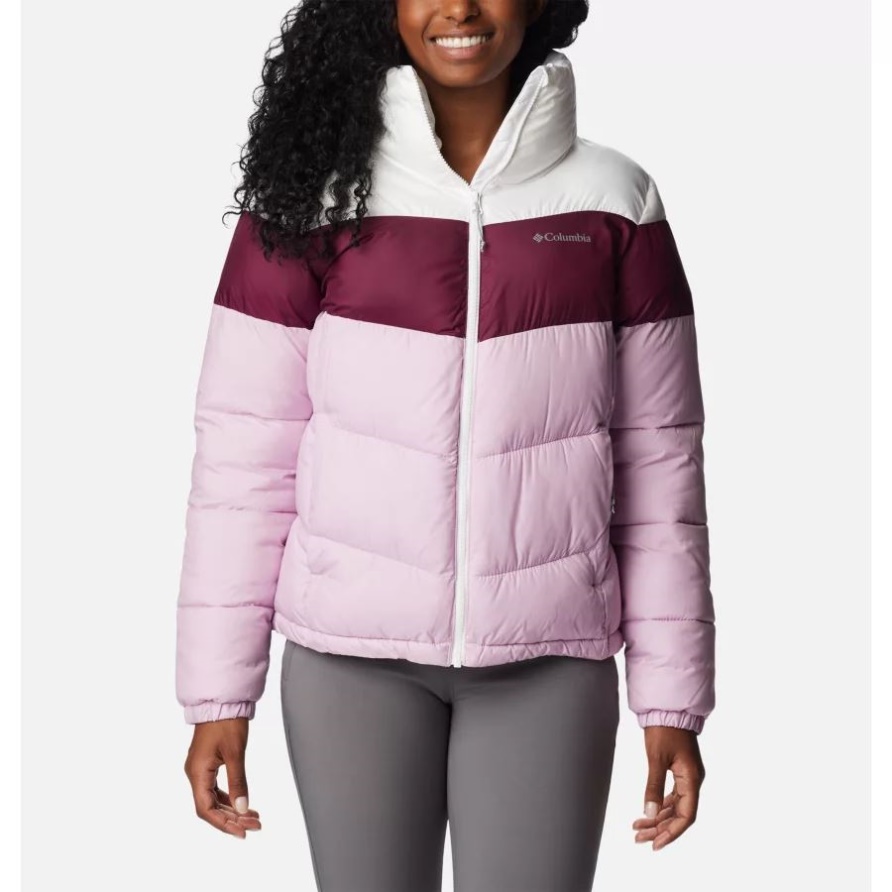 Aura/marionberry/white Columbia Puffect Farbblockjacke Für Damen
