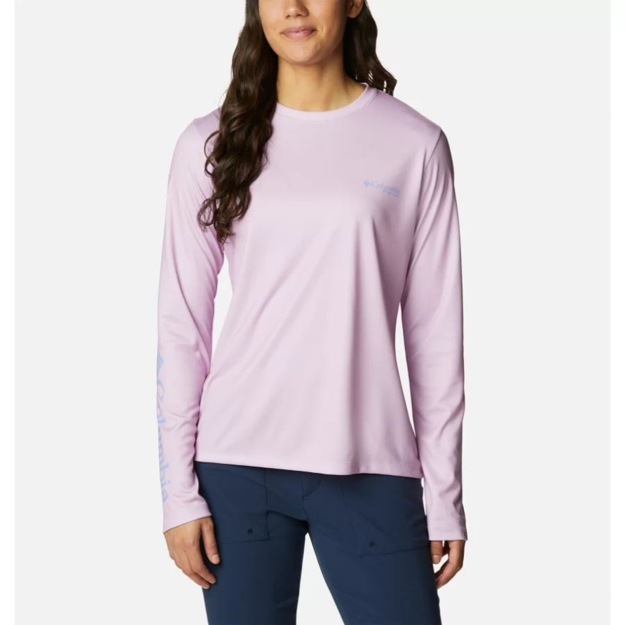 Aura/serenity Pfg Tidal Tee Island Time Langarmshirt Für Damen Columbia