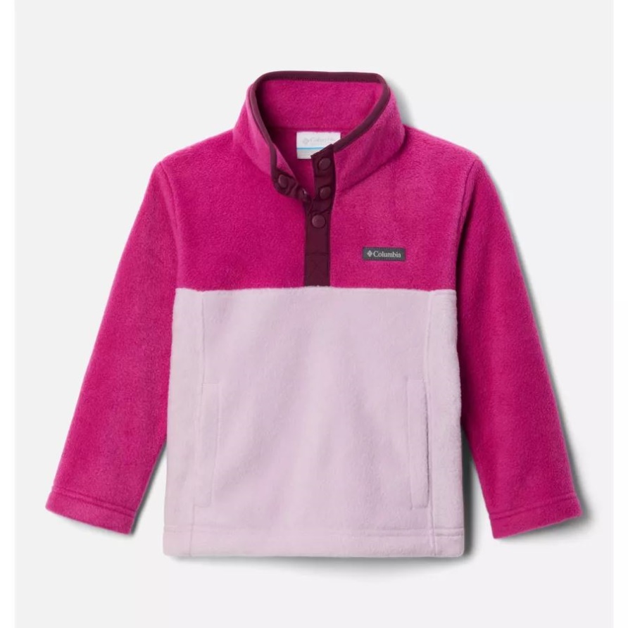 Aura/wild Fuchsia Columbia Kleinkind Steens Mtn Fleece-pullover Mit Vierteldruckknöpfen