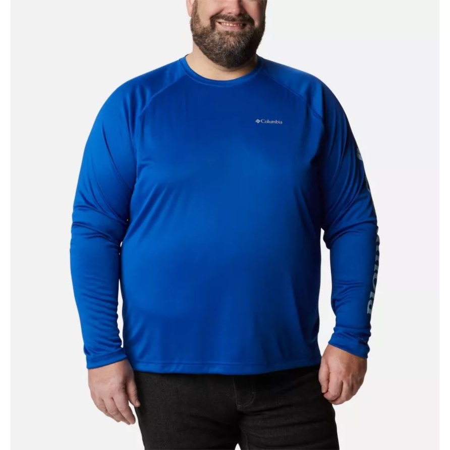 Azul/sky Blue Herren-fork Stream Langarmshirt Big Columbia