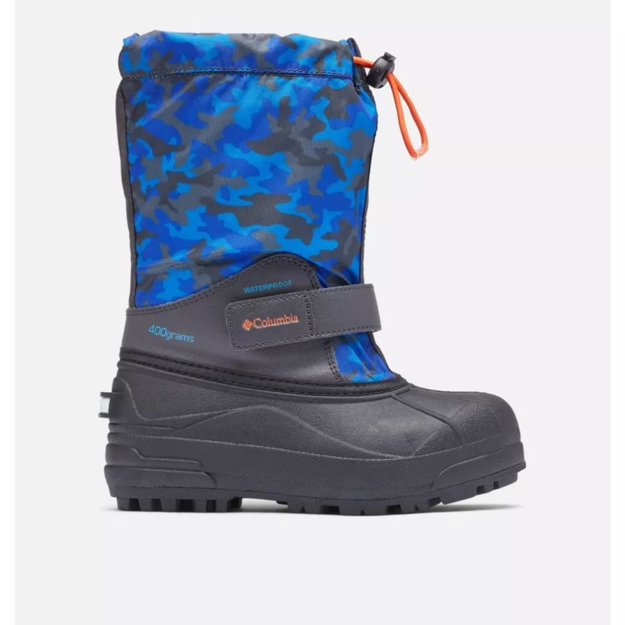 Powderbug Forty Print-Stiefel Für Große Kinder Shark/Tanger Orange Columbia
