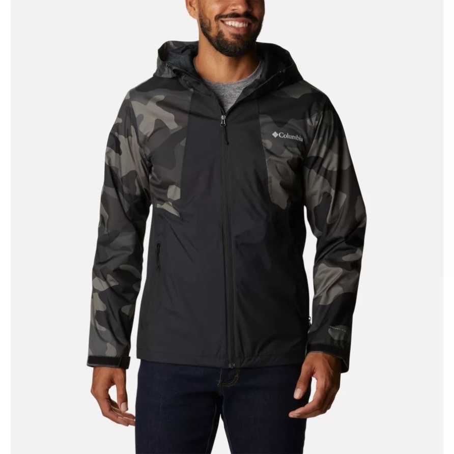 Schwarz/schwarz Mod Camo Print Inner Limited Ii Wasserdichte Jacke Für Herren Columbia