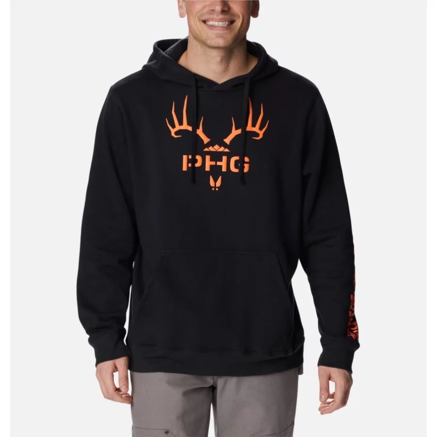 Schwarz/Blaze Rack 'em Phg Heritage Hoodie Für Herren Columbia