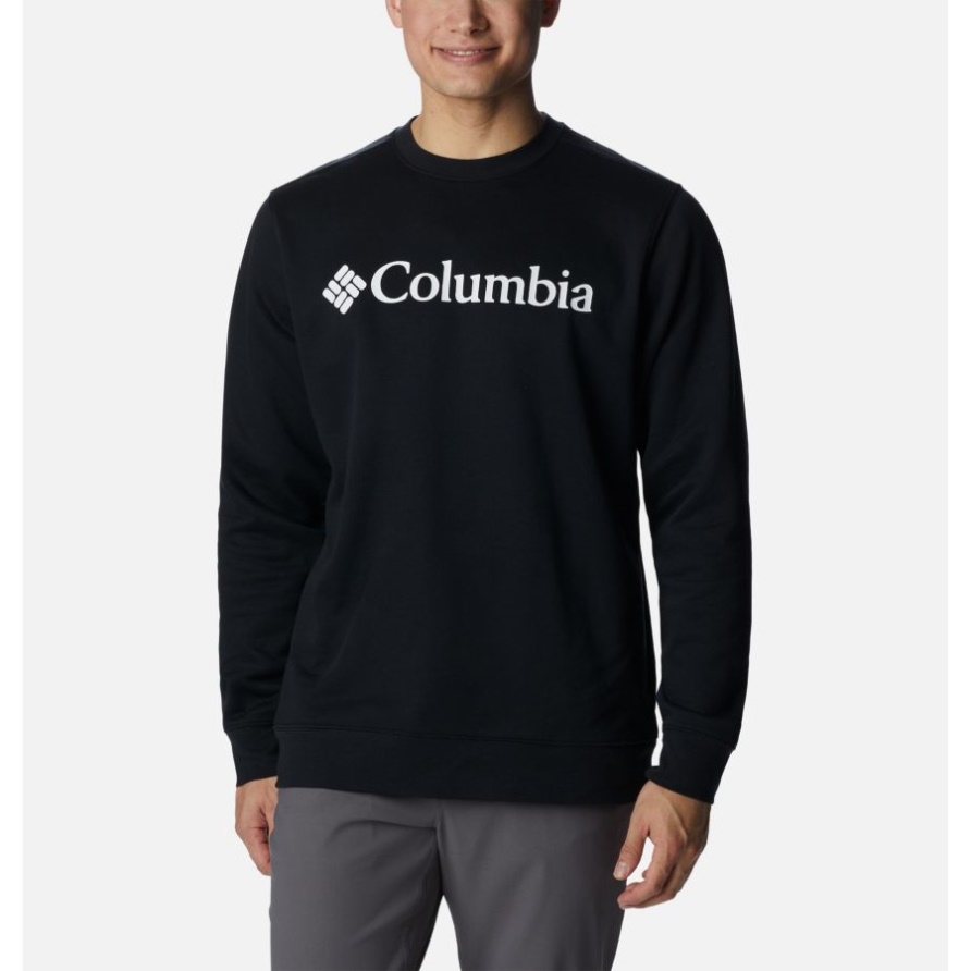 Schwarz/csc Markenlogo Columbia Trek Crew Sweatshirt Für Herren Columbia