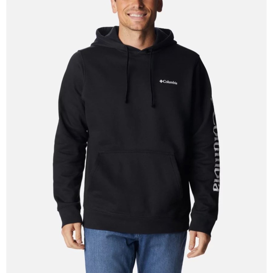 Schwarz/csc Sleeve Logo Columbia Trek Hoodie Für Herren Columbia
