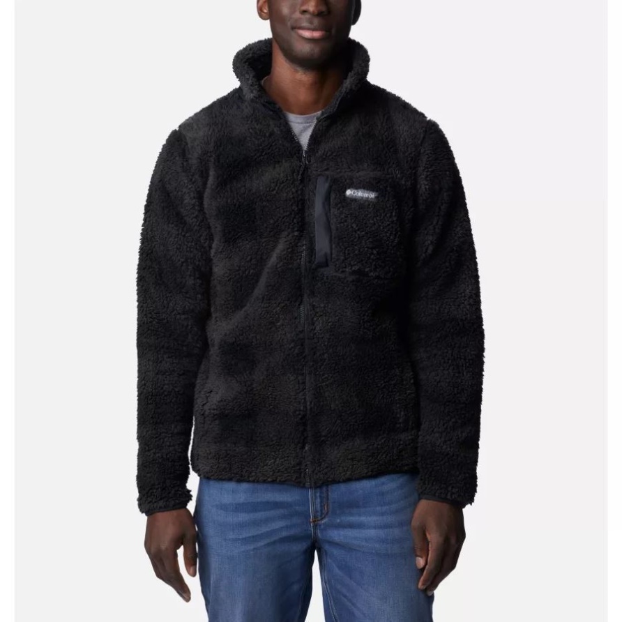 Schwarz Karierte Columbia Winterpass Sherpa-Fleecejacke Für Herren