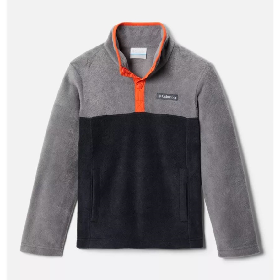 Schwarz/stadtgrau Steens Mountain1/4 Druckknopf-fleecepullover Für Jungen Columbia
