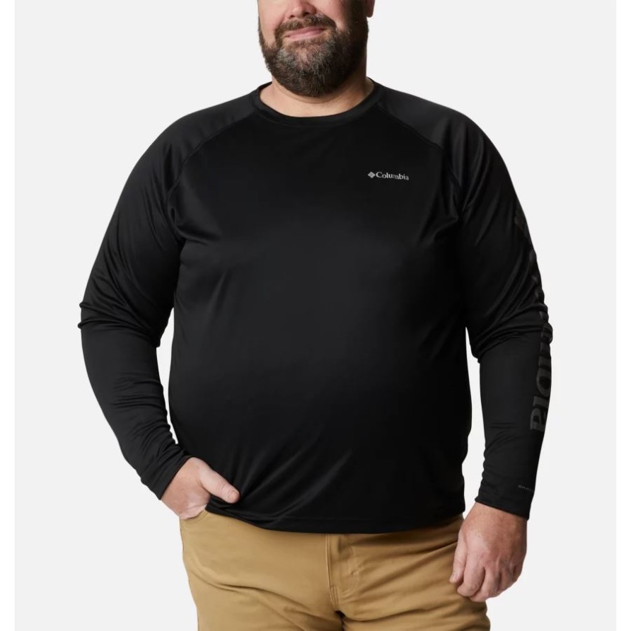 Black/city Grey Logo Columbia Herren Fork Stream Langarmshirt Groß