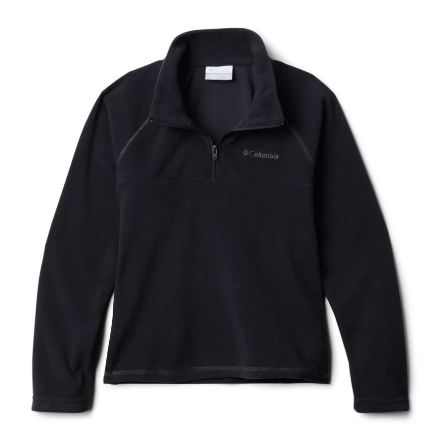 Schwarzer Columbia-Jungen-Pullover Aus Glacial-Fleece Mit 1/4-Reißverschluss