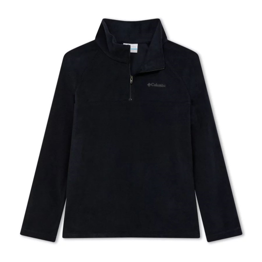 Black Columbia Jungen-Gletscherfleece-Jacke Mit Halbem Reißverschluss