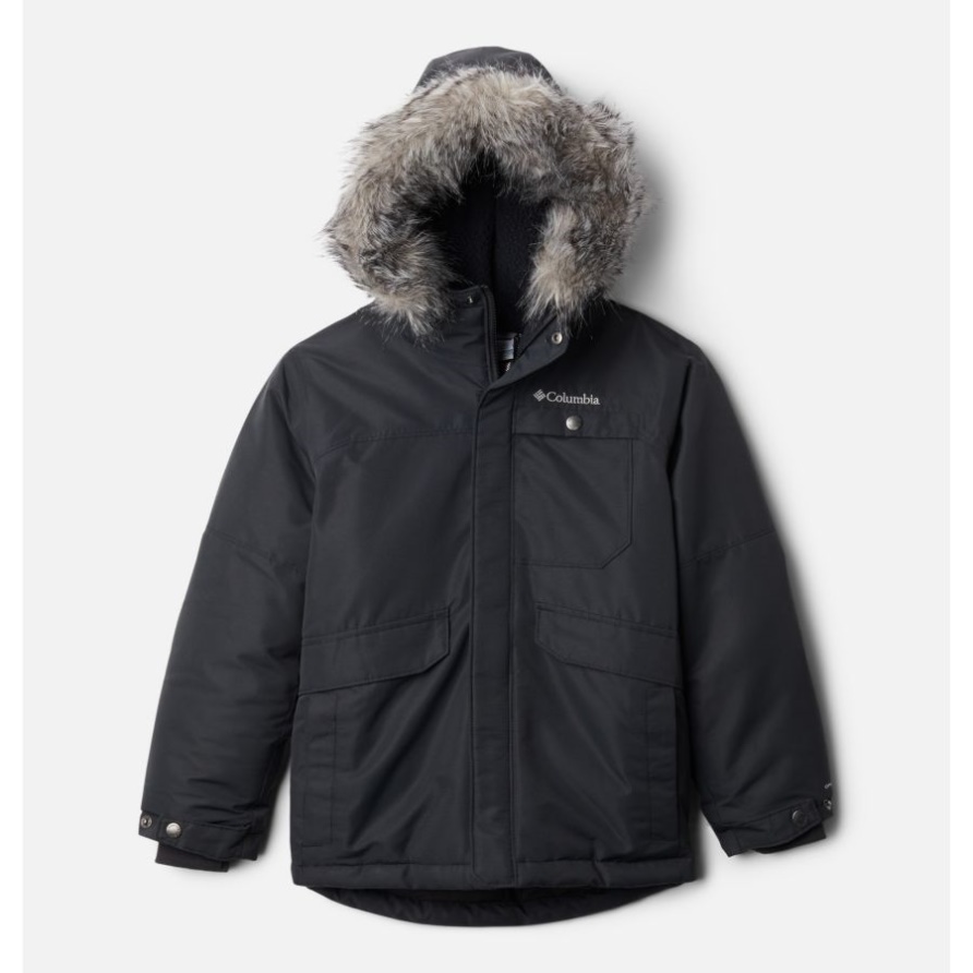 Schwarze Columbia-Jungen-Nordic Strider-Jacke