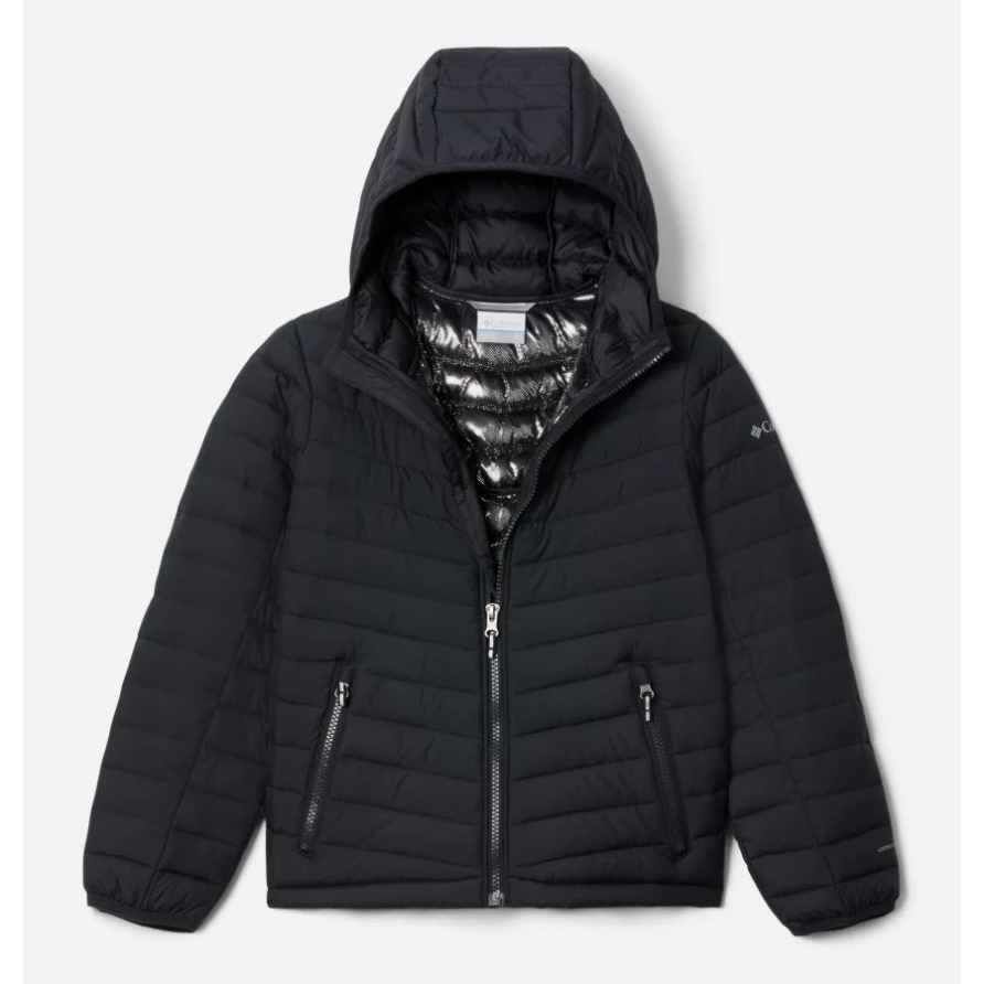 Schwarze Columbia-Jungen-Slope-Edge-Isolierjacke