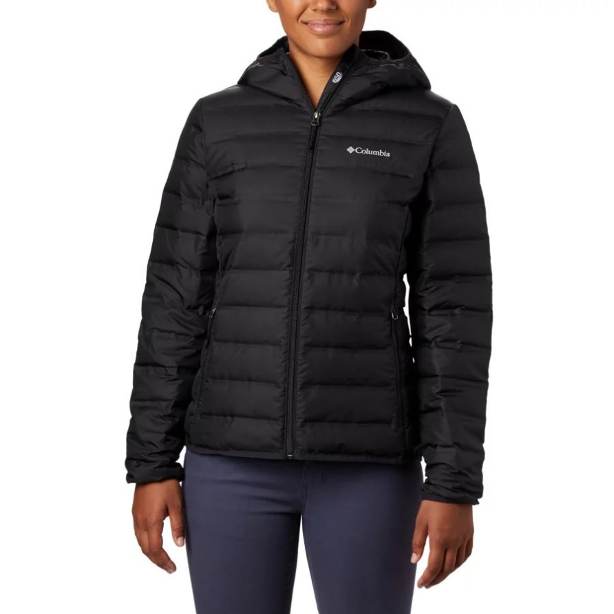 Lake 22 Daunenjacke Mit Kapuze Von Black Columbia Brand Damen