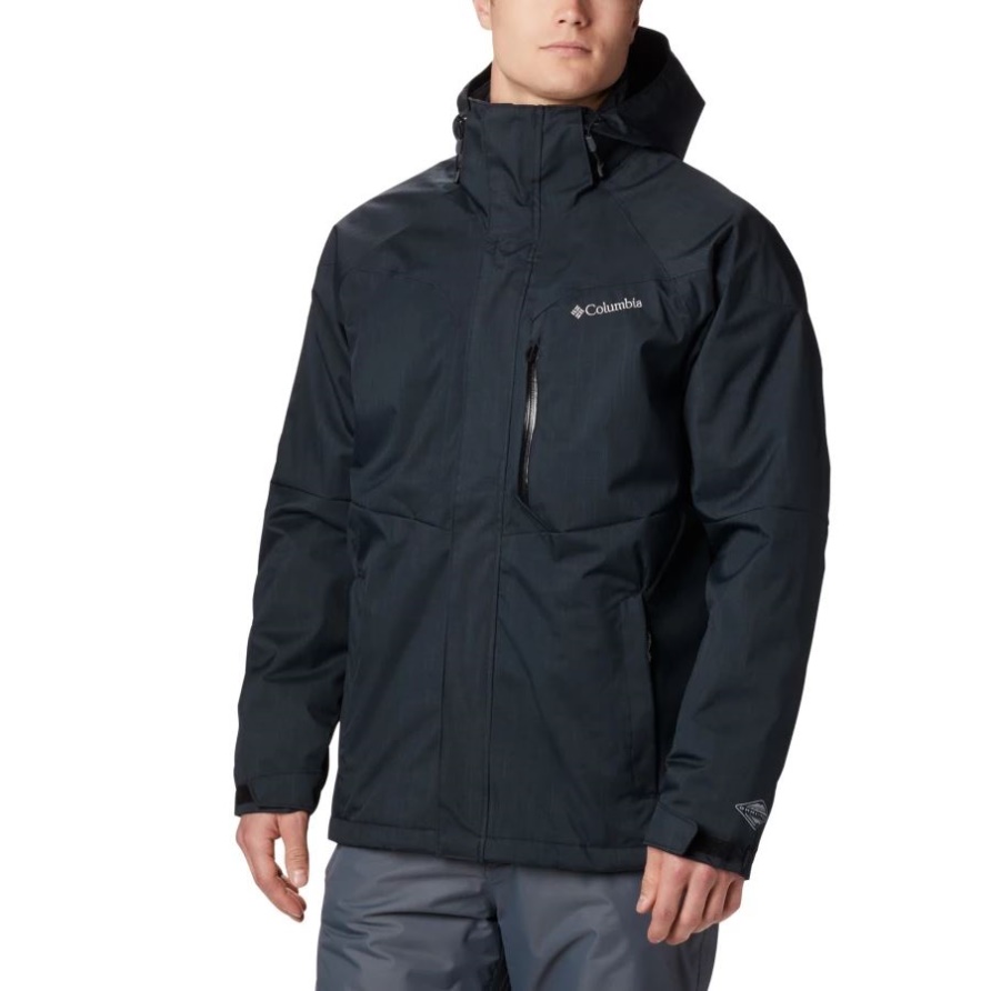 Black Columbia Alpine Action Isolierte Skijacke Für Herren Groß