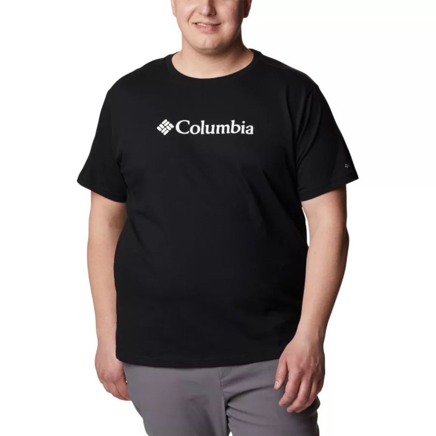 Black Columbia Herren Csc Basic Logo T-shirt Erweiterte Größe