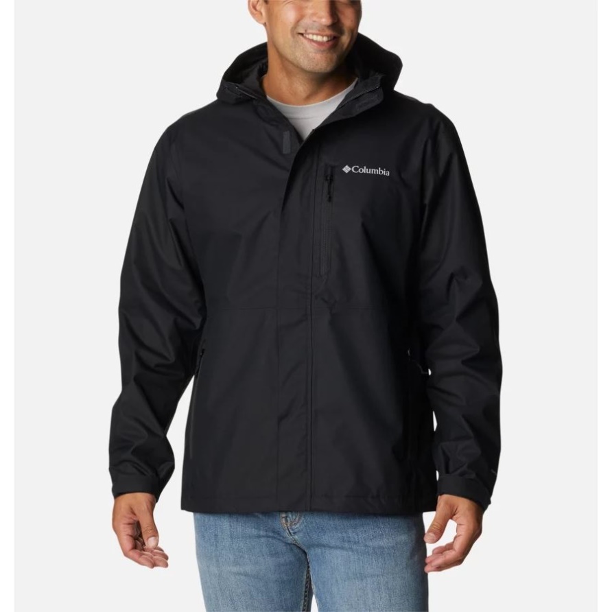 Black Columbia Wanderjacke Aus Wasserfestem Wandermaterial Für Herren