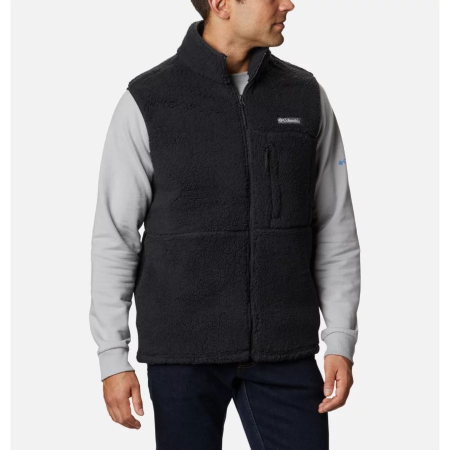 Black Columbia Mountainside Sherpa-Fleeceweste Für Herren