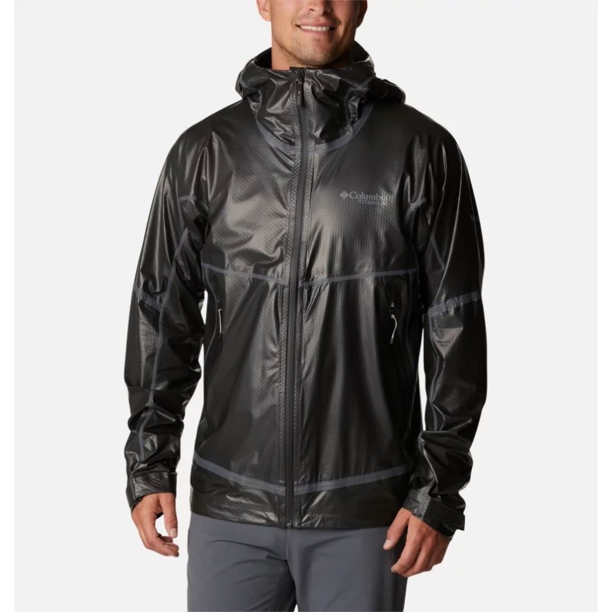 Black Columbia Outdry Extreme Mesh-shelljacke Mit Kapuze Für Herren