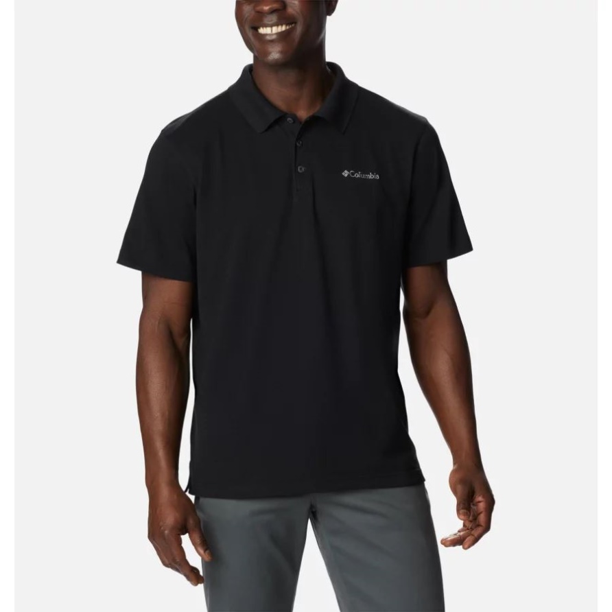Black Columbia Pines Terrace Poloshirt Für Herren