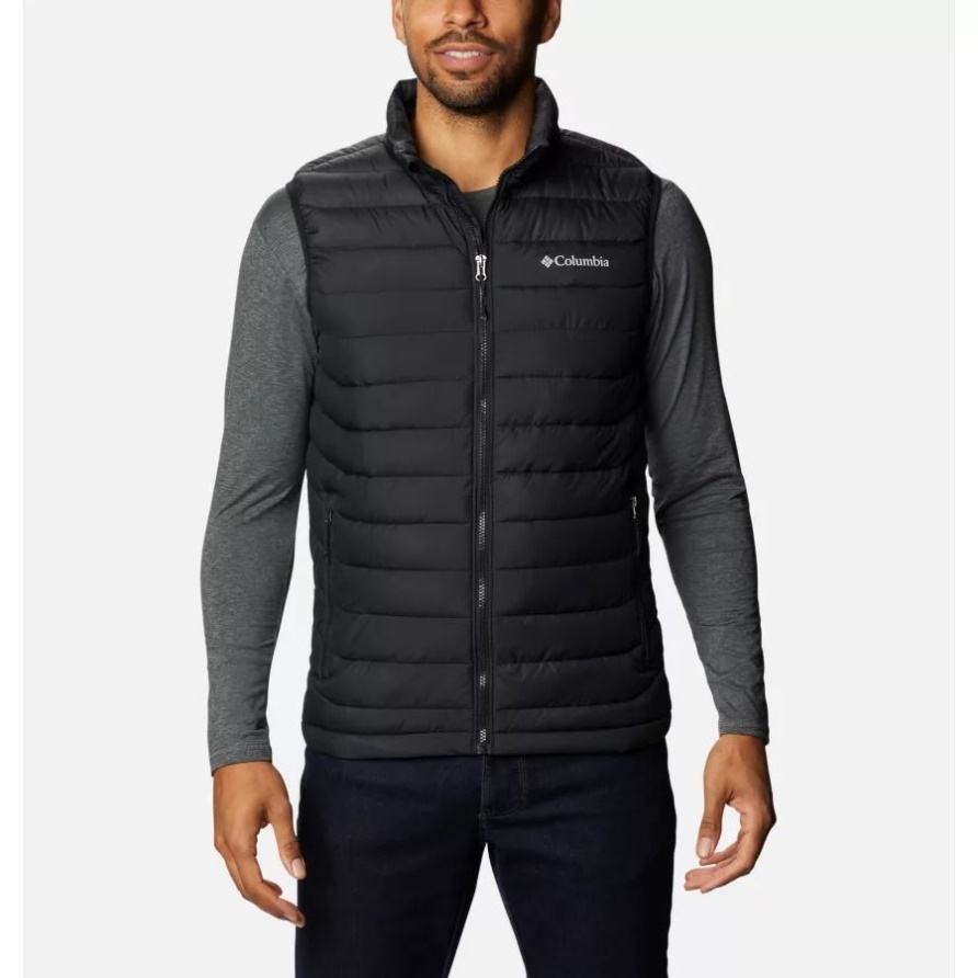 Black Columbia Herren-Powder-Lite-Weste Groß