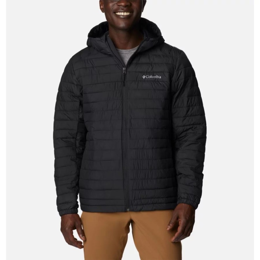 Black Columbia Herrenjacke Mit Kapuze Und Silber Fällt
