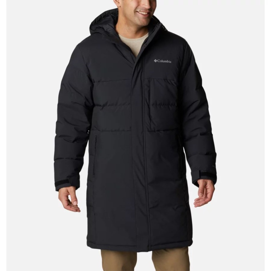 Black Columbia Toyama Pass Langer Wasserdichter Parka Mit Kapuze Für Herren