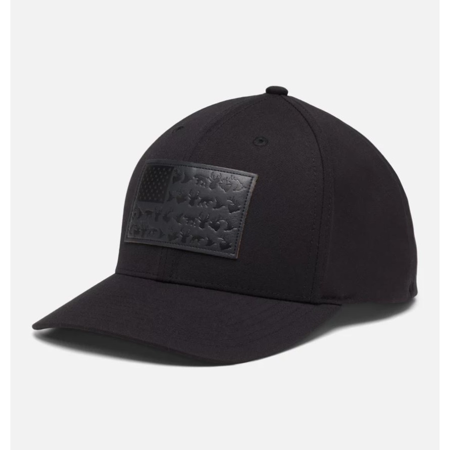 Black Columbia Phg Game Flag 110 Snap Back Cap Hohe Krone