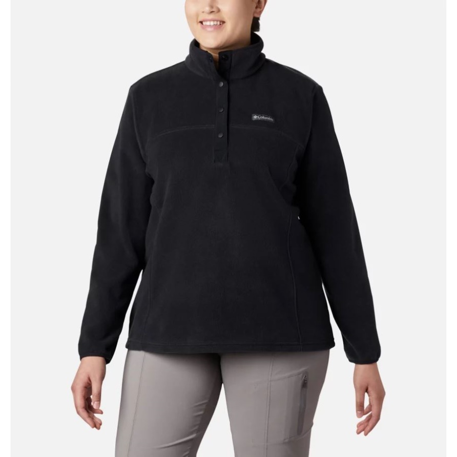 Black Columbia Benton Springs 1/2 Snap-Pullover Für Damen In Übergröße