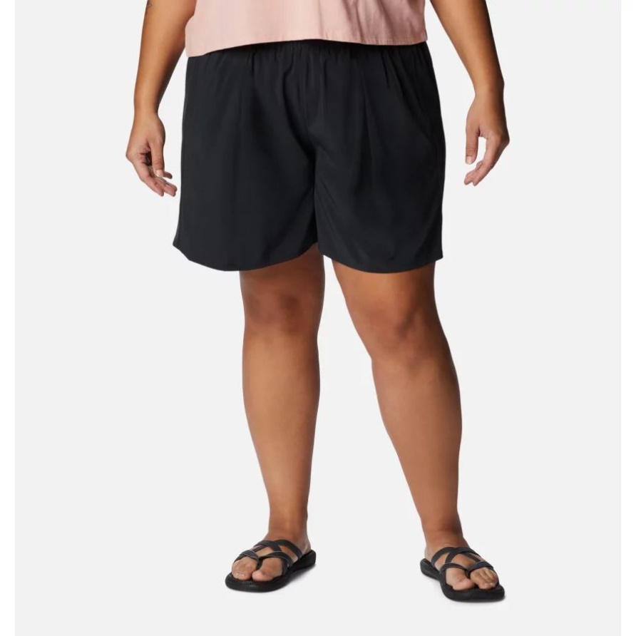 Black Columbia Damen-Shorts Für Grenzenlose Schönheit In Übergröße