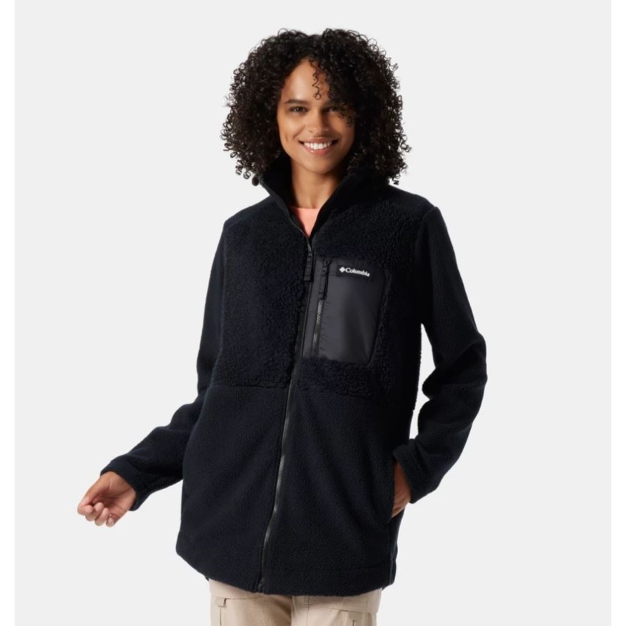 Schwarz Columbia Columbia Sherpa-Fleece Mit Durchgehendem Reißverschluss Für Damen