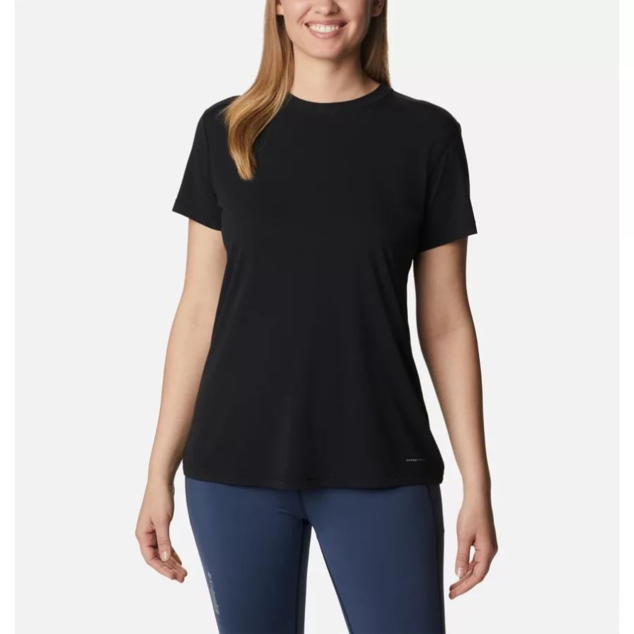 Black Columbia Endlos-Trailrunning-Tech-T-Shirt Für Damen