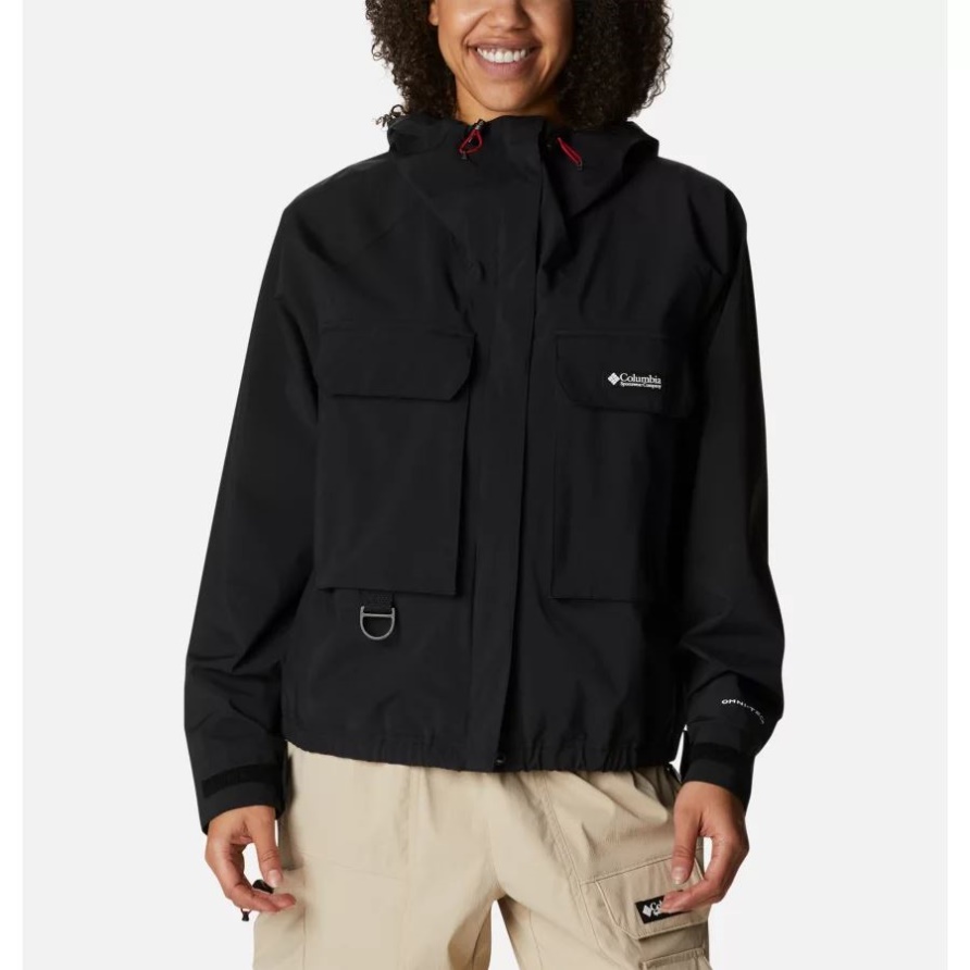 Black Columbia Field Creek Fraser Verkürzte Shell-Jacke Für Damen