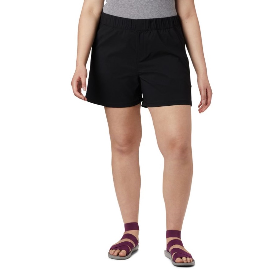 Black Columbia Firwood Camp II Shorts Für Damen In Übergröße