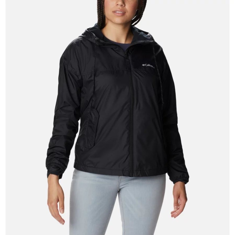 Black Columbia Flash Challenger Fleece Gefütterte Windjacke Für Damen