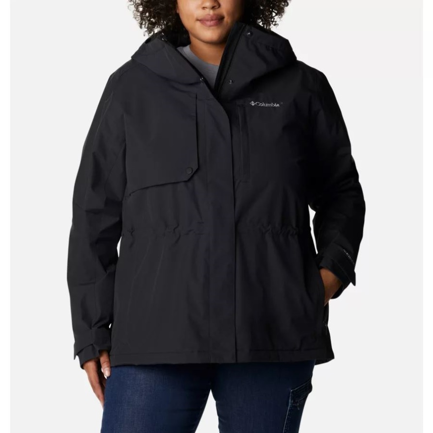 Black Columbia Hadley Trail Jacke Für Damen Plus Größe