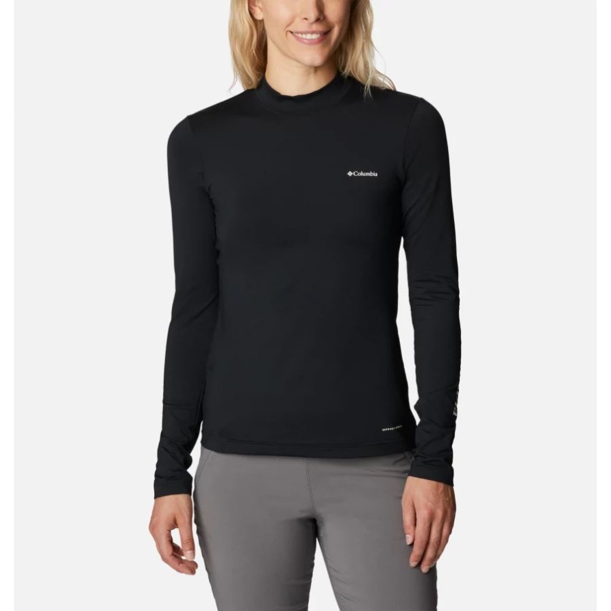 Black Columbia Wander-Performance-Langarm-T-Shirt Für Damen