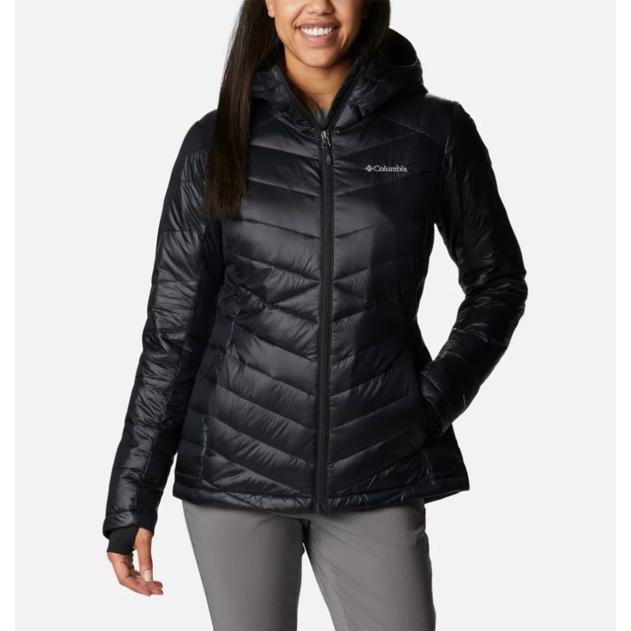 Black Columbia Joy Peak Omni-heat Infinity Isolierte Kapuzenjacke Für Damen