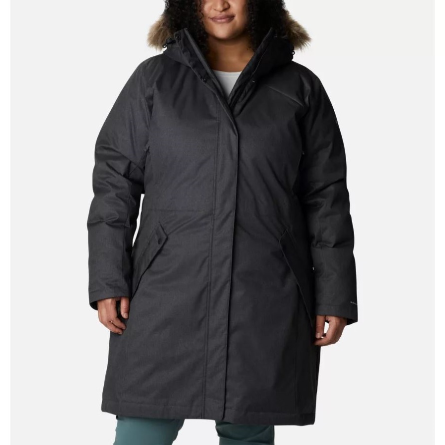 Black Columbia Damen-Juniper-Ridge-Omni-Heat-Infinity-Daunenparka In Übergröße