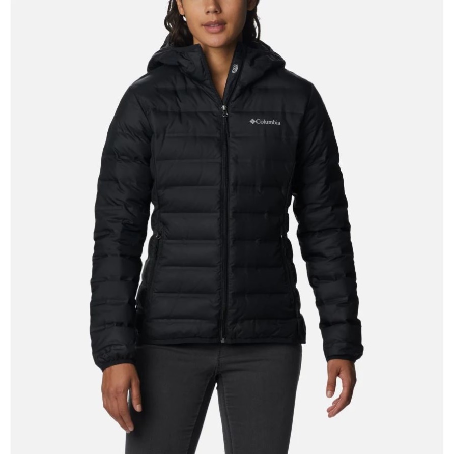 Black Columbia Lake 22 Daunenjacke Mit Kapuze Für Damen