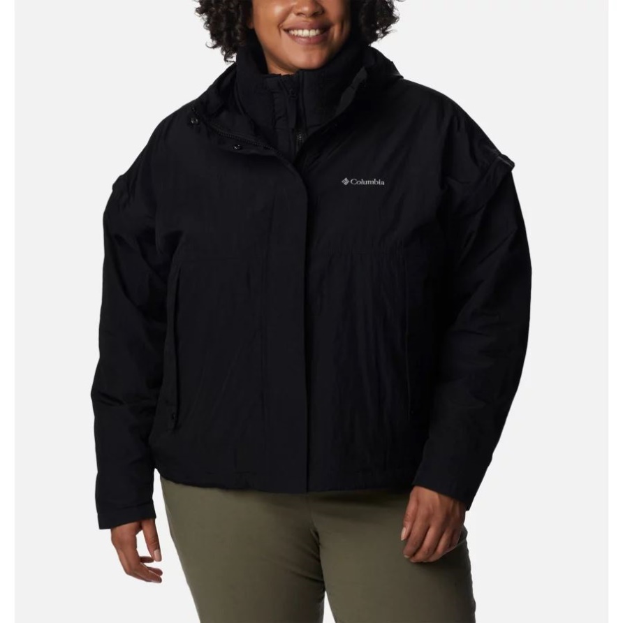 Black Columbia Laurelwoods Interchange Jacke Für Damen Plus Größe